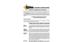 Rhino - Model PL-3 Series - Hydraulic Post Puller - Manual