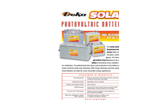 MK-Battery - Model M22NF SLD G - Valve-Regulated Gelled-Electrolyte Battery - Brochure