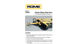 Model TCW Series - Wheel Offset Disk Harrow Brochure
