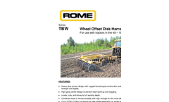 Model TBW Series - Wheel Offset Disk Harrow Brochure