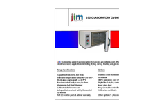 Jim Engineering - GPH-OV-250c - Horizontal Laboratory Ovens - Brochure