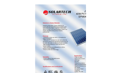 Model SPM020P-BP - 20W PV Module Brochure