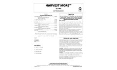 Stoller - Model Harvest More 5-5-45 - Complete Fertilizer- Brochure