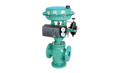 Landee - Model DN25-DN400 - Pneumatic Cage Guided Three Way Globe Control Valve