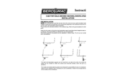 Bercomac - 700525-2 - Cab for Walk Behind Snowblowers - Manual