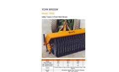 York - Model YB32 - Mechanically Driven 3 Point Hitch Mounted Broom - Brochure