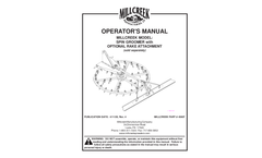 Millcreek - Spin Groomer Arena Rake Manual