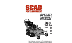 Scag - Model SWZT - Hydro Drive Walk Behinds Mowers Manual