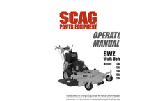 Scag - Model SWZ - Hydro Drive Walk Behinds Mowers Brochure