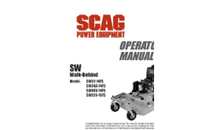 Scag - Model SW - Belt Drive Walk Behinds Mowers Manual