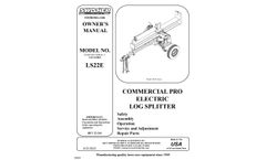 Swisher - Model LS22E - 22 Ton Timber Brute Eco Split 120 Volt Electric Full Frame Log Splitter - Manual