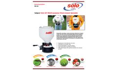 Solo - Model 421-S - Multi-Purpose Chest Mount Spreader - Manual