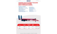 BICCHI - Tandem Axle Flatbed Trailers With Fixed Platform and Hydraulic Ramps - Datasheet