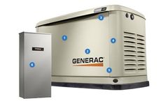 Generac - Model 7030, Guardian Seres 9kW - Home Backup Generator with 16-Circuit Transfer Switch