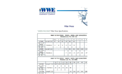 Filter Press Specification Brochure