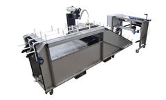 Mecaflor - Sleeving Machine with Integrated Conveyor, Binder and Flower-Food Dispenser