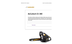 McCulloch - Model CS 380 - Chainsaw Brochure