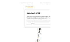 McCulloch - Model B28 P - Brushcutters Brochure