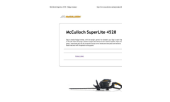 SuperLite - Model 4528 - Handle Hedge Trimmer Brochure