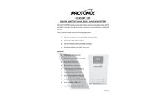 Protonix - Model 6KVA 3 Phase IGBT - Pure Sine Wave Inverters - Datasheet