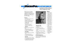 Cylindrical Mikro-Pulsaire With Tangential Inlet Datasheet