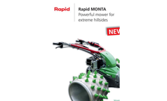 Rapid - Model MONTA - Single Axle Walk Behind Tractors Brochure