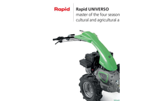 Rapid - Model UNIVERSO - Single Axle Walk Behind Tractors Brochure