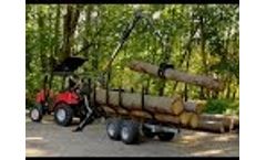Vahva Jussi 420, 3,0t Trailer with Belarus 320.4 Tractor Video