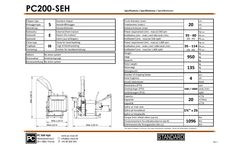 Model PC200-SEH - Tractor Mounted Standard Chipper - Specifications