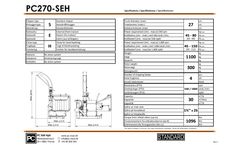 Model PC270-SEH - Tractor Mounted Standard Chipper - Specifications