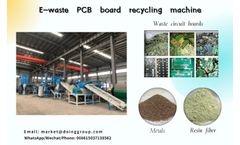 The client from Henan China ordered a 1000kg/h e waste recycling machine and 2 PCB dismantling machines from DOING Company