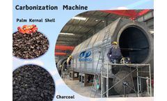 Which palm oil processing-related wastes can be recycled and processed into biochar?
