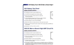Model 1202 DC - Main or Branch High AMP Circuit Panel- Brochure