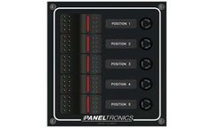 Paneltronics - Model 9960007B - DC 5-Position Lighted Rocker Switch Panel