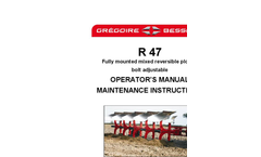 Model R47 - Medium Reversible Mounted Ploughs - Manual