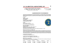 Calibration Report for Hydrometer Brochure