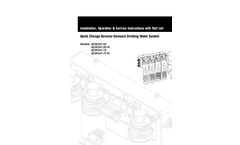 Quick Change Reverse Osmosis Drinking Water System Manual
