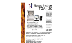 Navas Instruments - Model TGA-2000A-40-EB Series - Multi-Sample Thermogravimetric Analyzer - Brochure