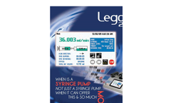 KDS - Model Legato 200 - Dual Syringe Infusion Pump  - Brochure