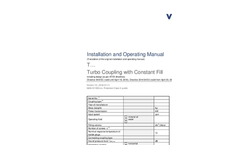 Model Type T - Fluid Coupling - Manual