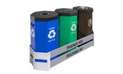 Megabin Duramax - Model MDS3BFN - 3 Bin Locking Waste Station