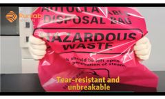 Runlab Autoclave Bags, 60µm thickness, imprinted with biohazard labeling designed for safe disposal - Video