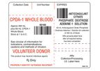 Shamrock - Model SBB-702 - Blood Bag Base Labels with Codabar Symbology