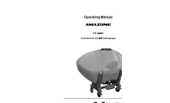 Amazone - Model UF - Front Tank System  Operation Manual