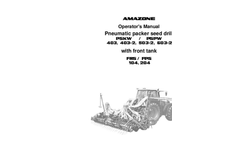 Operation Manual PSKW / PSPW with Front Tank- Brochure