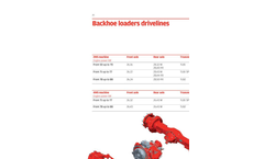 Backhoe Loaders Driveline Brochure