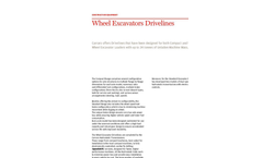 Wheel Excavators Drivelines - Brochure
