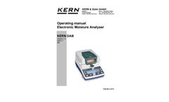 Schaller - Model G100 - Moisture Analyzer - Analysis Scale - Brochure