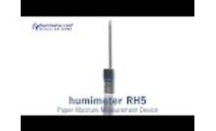 humimeter RH5 Paper moisture meter Video