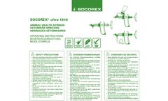 Socorex - Model ultra 1810 - Vial Feeding Light Veterinary Syringe  - Operating Instruction Brochure